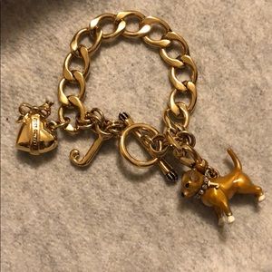 Juicy couture gold bracelet with charms